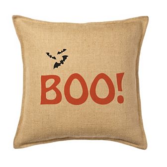 Greendale Home Fashions Boo Burlap Throw Pillow