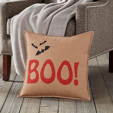 Greendale Home Fashions Boo Burlap Throw Pillow