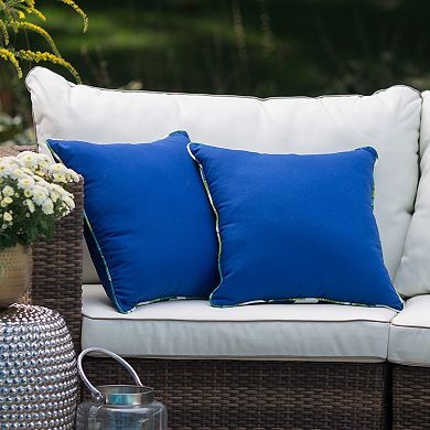 Greendale Home Fashions 2-Piece Square Outdoor Throw Pillow Set