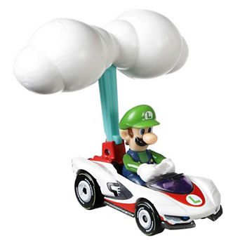 Mattel Hot Wheels Mario Kart Luigi P-Wing and Cloud Glider Toy