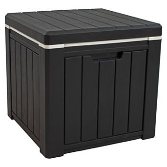 Sunnydaze 9-Gallon Outdoor Polypropylene Resin Cooler Box - Black