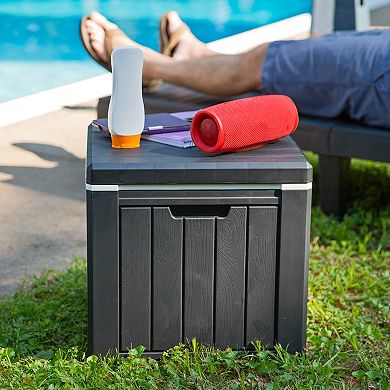 Sunnydaze 9-Gallon Outdoor Polypropylene Resin Cooler Box - Black