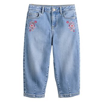 Girls 4-12 Jumping Beans® High Rise Barrel Jeans