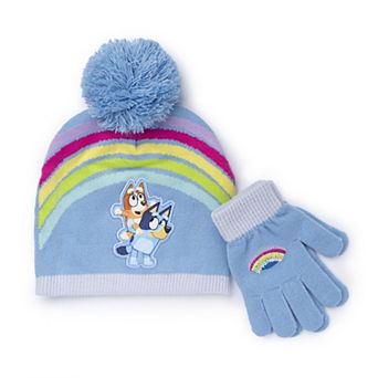 Girls Bluey 2 pc Hat & Gloves Set