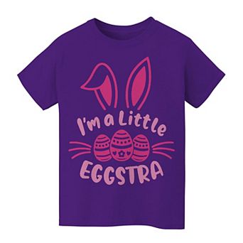Boys 8-20 COLAB89 I'm A Little Eggstra Easter Graphic Tee
