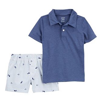 Baby Boy Carter's 2 pc Anchor Polo Outfit Set