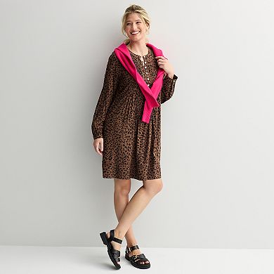 Women's Sonoma Goods For Life® Long Sleeve Pintuck Dress