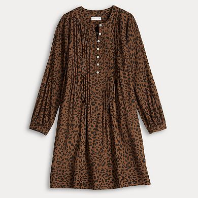 Women's Sonoma Goods For Life® Long Sleeve Pintuck Dress