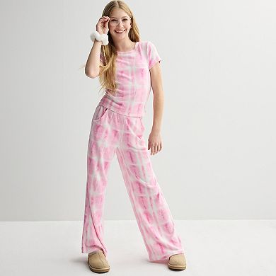 Girls 7-16 Limited Too 2-Piece Hacci Tee & Flared Pants Set