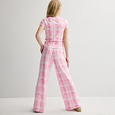 Girls 7-16 Limited Too 2-Piece Hacci Tee & Flared Pants Set