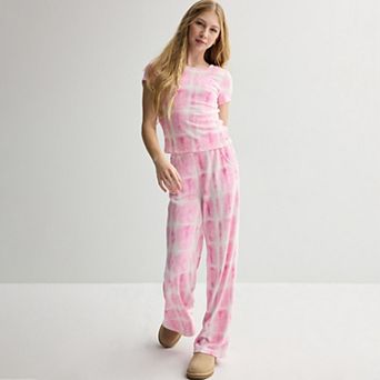 Girls 7-16 Limited Too 2 pc Hacci Tee & Flared Pants Set