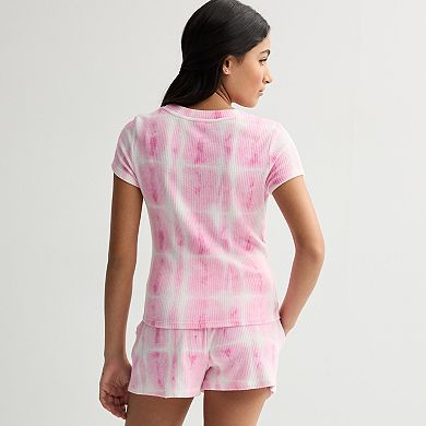 Girls 7-16 Limited Too 2-Piece Hacci Tee & Shorts Set