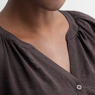 Petite Sonoma Goods For Life® Button Through Peasant Top
