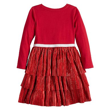 Baby & Toddler Girl Jumping Beans® Disney's Minnie Mouse Metallic Tiered Tutu Holiday Dress