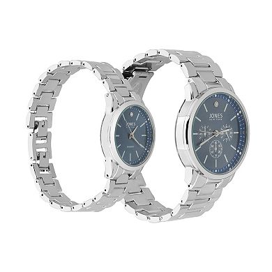 Jones New York Blue Silver Tone His & Hers Watch Set