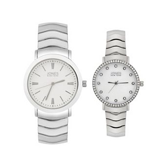 Jones New York Silver Tone His & Hers Watch Set