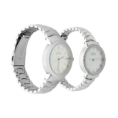 Jones New York Silver Tone His & Hers Watch Set
