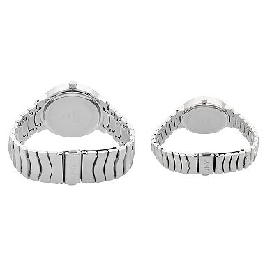Jones New York Silver Tone His & Hers Watch Set