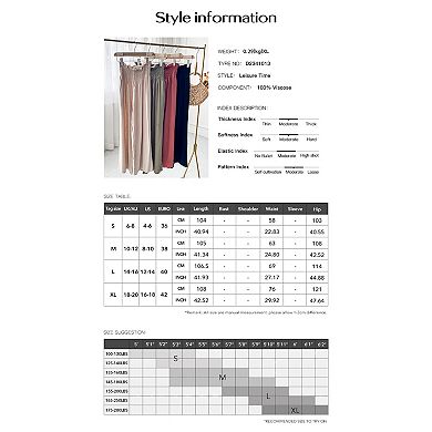 Women's High Waist Wide Leg Beach Pants Loose Fitted Summer Palazzo Trousers with Pockets