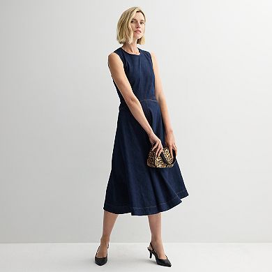 Women's Nine West Fit and Flare Midi Dress