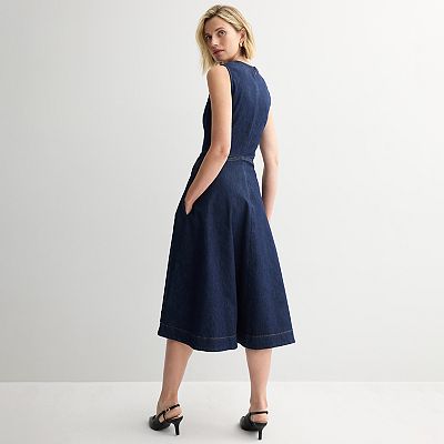 Women's Nine West Fit and Flare Midi Dress