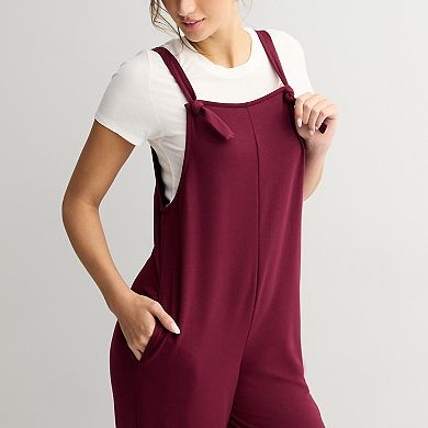 Juniors' Live To Be Spoiled Twofer Jumpsuit & Tee