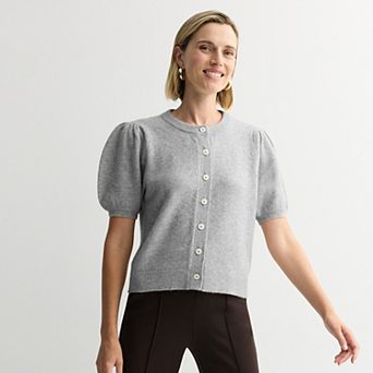 Women's Nine West Short Sleeve Cardigan