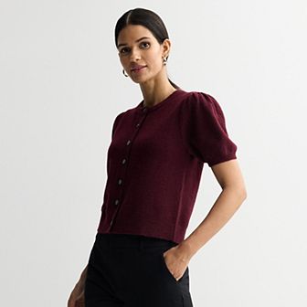 Women's Nine West Short Sleeve Cardigan