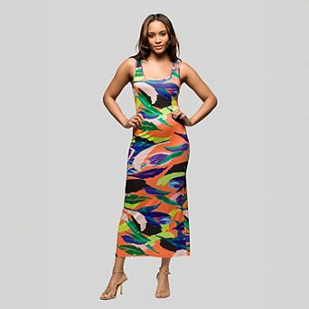 Women's 24Seven Comfort Apparel Razorback Casual Tank Maxi Dress