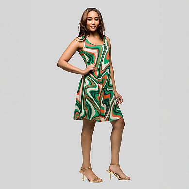 Women's 24Seven Comfort Apparel Sleeveless Tank Swing Mini Dress