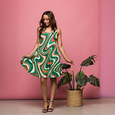 Women's 24Seven Comfort Apparel Sleeveless Tank Swing Mini Dress