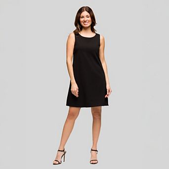 Women's 24Seven Comfort Apparel Solid Sleeveless Shift Mini Dress