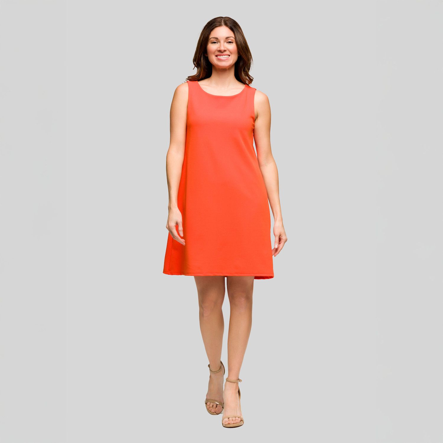 Женские платья 24Seven Comfort Apparel Solid Sleeveless Shift Mini Dress