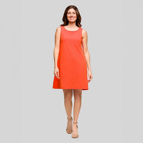 Женские платья 24Seven Women's 24Seven Comfort Apparel Solid Sleeveless Shift Mini Dress