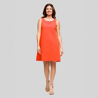 Women's 24Seven Comfort Apparel Solid Sleeveless Shift Mini Dress