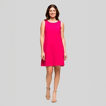Women's 24Seven Comfort Apparel Solid Sleeveless Shift Mini Dress