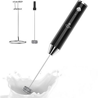 Zulay Kitchen Lux Rechargeable Milk Frother Handheld - Powerful 2-Speed Motor, Fully Waterproof