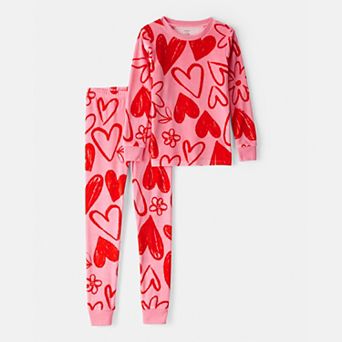 Girls 4-14 Carter's Heart DreamPlush 2 pc Pajama Top & Pajama Bottoms Set