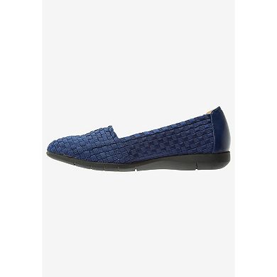 Comfortview Women's The Bethany Stretch Woven Slip On Flat