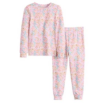 Toddler Girl Cuddl Duds® Snug Fit Floral Long Sleeve Pajama Top & Pajama Bottoms Set