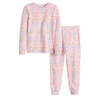 Toddler Girl Cuddl Duds® 2 pc Snug Fit Floral Long Sleeve Pajama Top & Pajama Bottoms Set