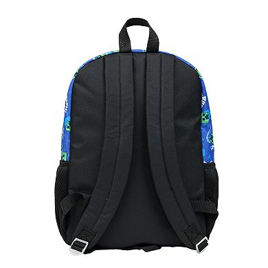 Minecraft Creeper 5-Piece Backpack, Lunch Bag, Pencil Case, Keychain, & Carabiner Set