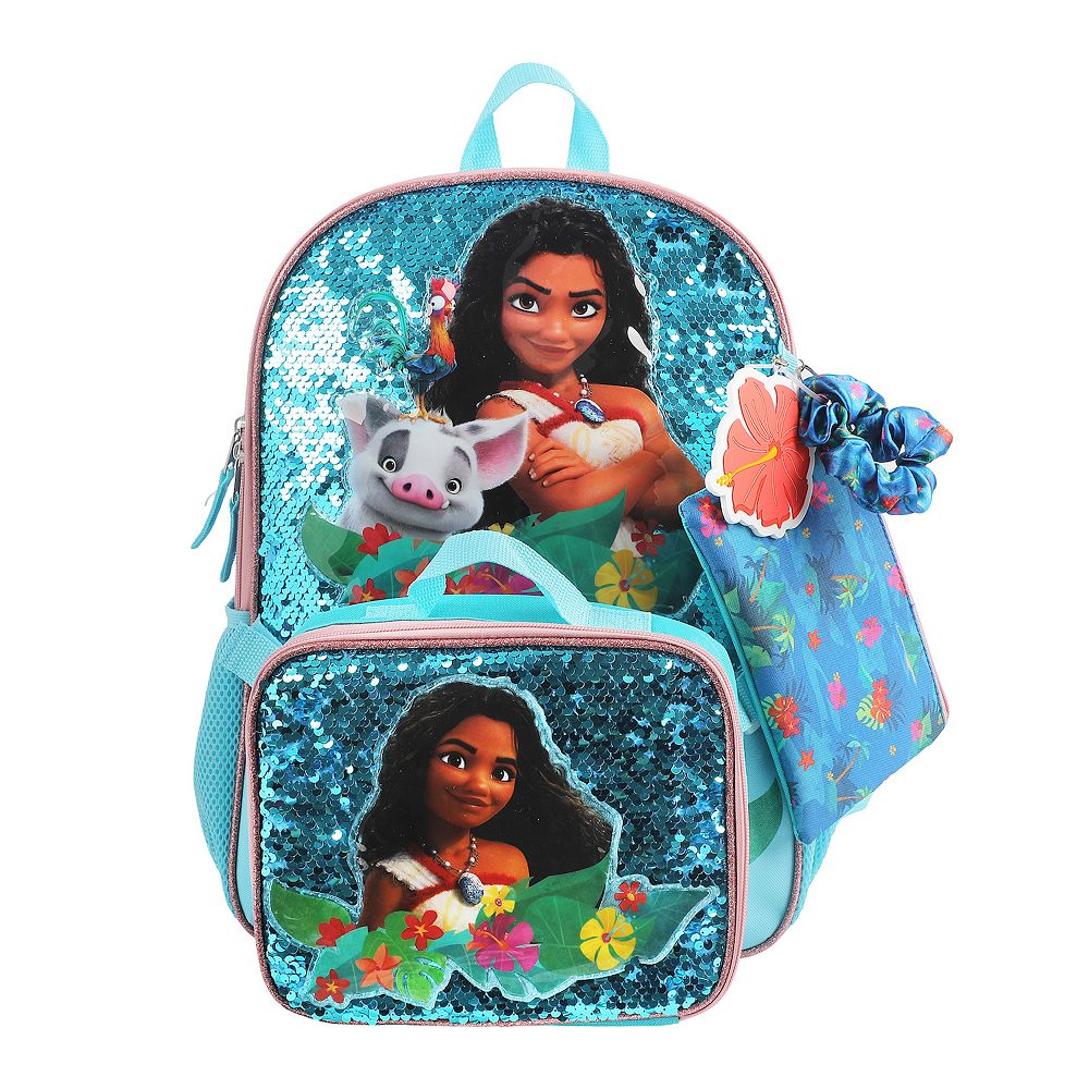 Disney's Moana 5-Piece Backpack, Lunch Bag, Pencil Case, Scrunchie