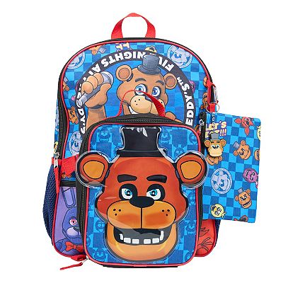 Five Nights at Freddy's 5-Piece Backpack, Lunch Bag, Pencil Case, Keychain, & Carabiner Set