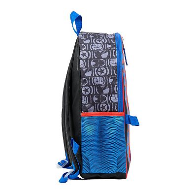 Marvel Avengers Sam Wilson 5-Piece Backpack, Lunch Bag, Pencil Case, Keychain, & Carabiner Set