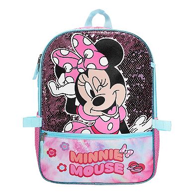 Disney's Minnie Mouse 5-Piece Backpack, Lunch Bag, Pencil Case, Scrunchie, & Keychain Set