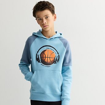 Boys 8-20 Tek Gear® Ultra Soft Fleece Color Block Hoodie in Regular & Husky