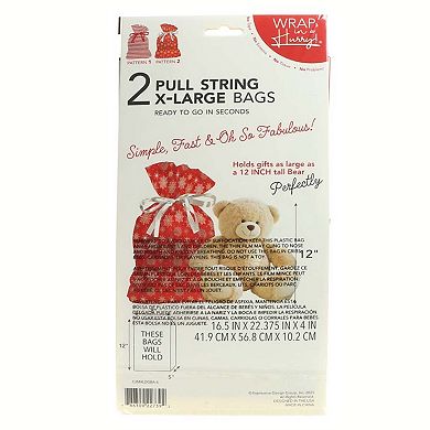 Wrap in a Hurry 2-pk. X-Large Pull String Gift Sacks