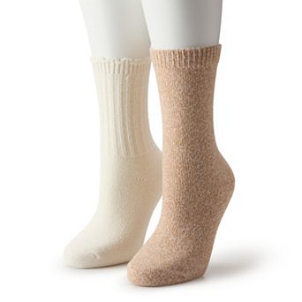 Women's Sonoma Goods For Life® 2 pk Ribbed Scallop Crew Socks