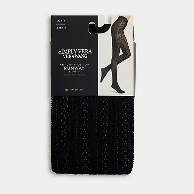 Women's Simply Vera Vera Wang Crochet Texture Tights
